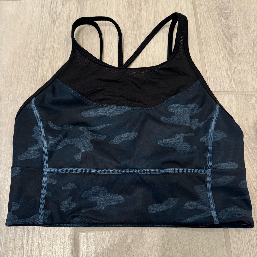 Lululemon Dark Turquoise Camo Sports Bra